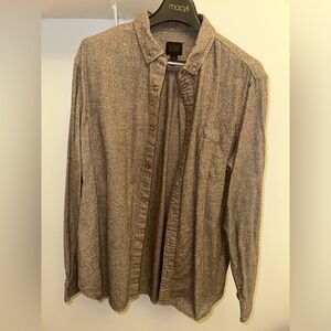 Brown Casual Button Down Sweater